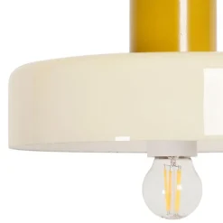 Fabrique de Styles Suspensions*Suspension en verre et fer d25x16cm écru - Atelier