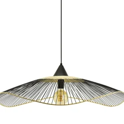 Fabrique de Styles Suspensions*Suspension métal et rotin noir d80cm - Vagala