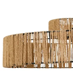 Fabrique de Styles Suspensions*Suspension en fer et corde de papier d55cm - Calyp