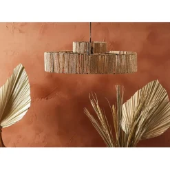 Fabrique de Styles Suspensions*Suspension en fer et corde de papier d55cm - Calyp