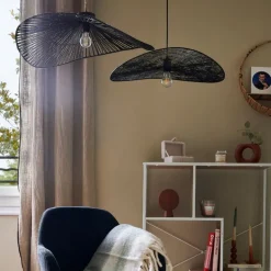 Fabrique de Styles Suspensions*Suspension non electrique en fer naturel et noir d80cm - Organic