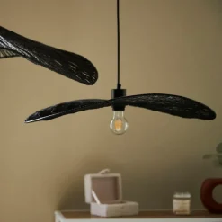 Fabrique de Styles Suspensions*Suspension non electrique en fer naturel et noir d80cm - Organic