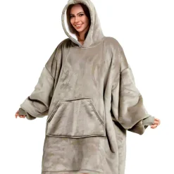 Fabrique de Styles Accessoires Mode*Sweat Plaid à capuche en tissu - Sherry