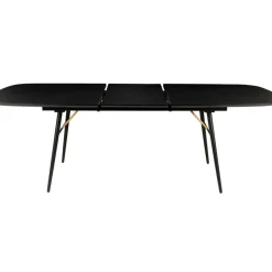 Fabrique de Styles Table De Salle À Manger*Table à manger avec allonge en placage chêne noir 180x105cm - Verona