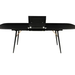 Fabrique de Styles Table De Salle À Manger*Table à manger avec allonge en placage chêne noir 180x105cm - Verona