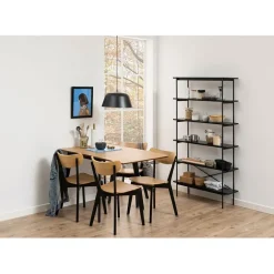 Fabrique de Styles Table De Salle À Manger*Table à manger avec rallonge en plaqué chêne 120x80cm - Roxy