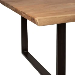 Fabrique de Styles Table De Salle À Manger*Table à manger en acacia massif et pieds en fer noir 200x100cm - Factory