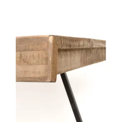 Fabrique de Styles Table De Salle À Manger*Table à manger en teck massif et pieds métal 200x90cm - Suri