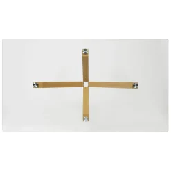 Fabrique de Styles Table De Salle À Manger*Table à manger en verre trempé et métal 180x90cm - Adela