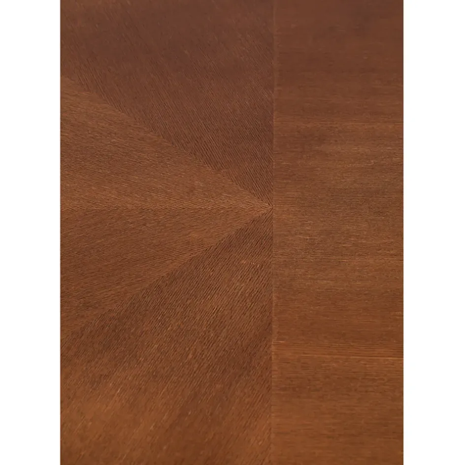 Fabrique de Styles Table De Salle À Manger*Table à manger ovale en noyer plaqué et métal doré 180x90cm - Denise