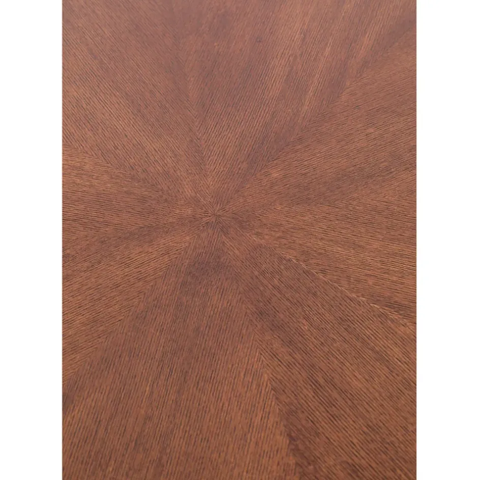 Fabrique de Styles Table De Salle À Manger*Table à manger ronde en noyer plaqué et métal doré d91cm - Denise