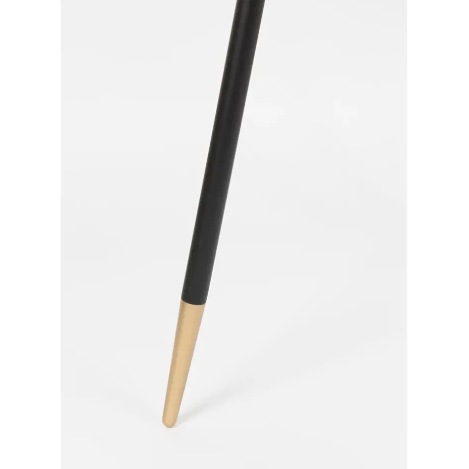 Fabrique de Styles Table De Salle À Manger*Table à manger ronde en noyer plaqué et métal doré d91cm - Denise