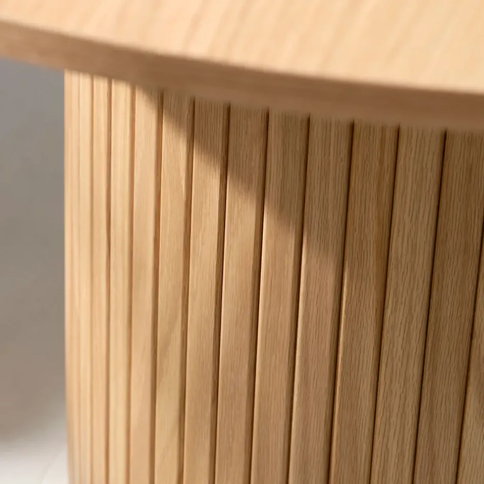 Fabrique de Styles Table De Salle À Manger*Table à manger ronde en placage chêne d120cm - nola