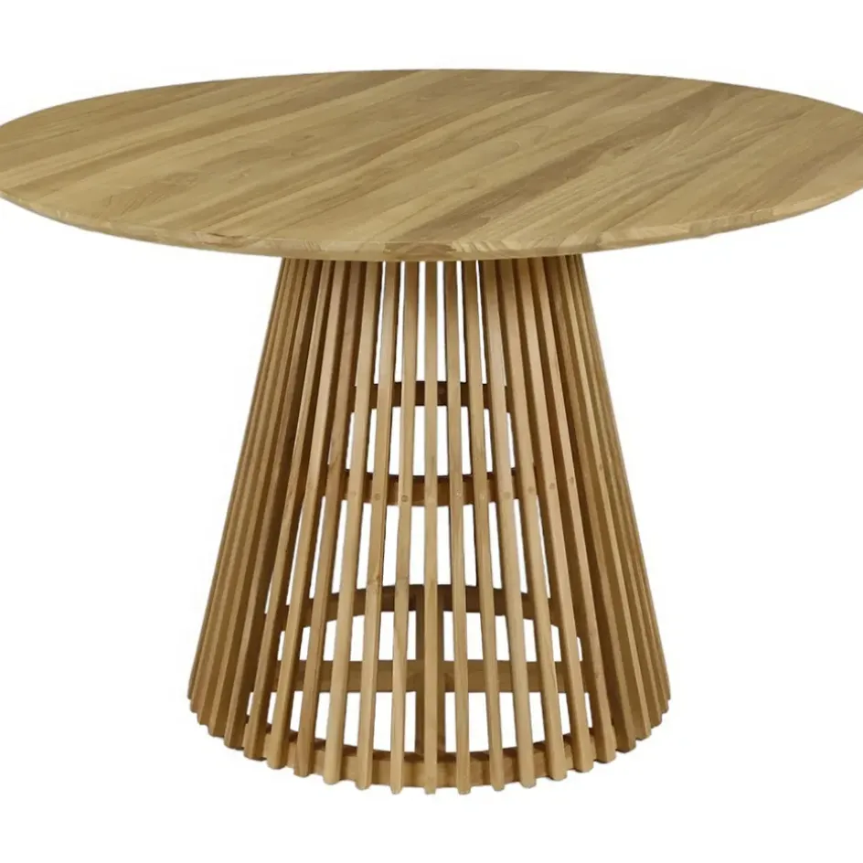 Fabrique de Styles Table De Salle À Manger*Table à manger ronde en teck d120cm - Kamala