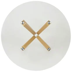 Fabrique de Styles Table De Salle À Manger*Table à manger ronde en verre trempé et métal d119cm - Adela