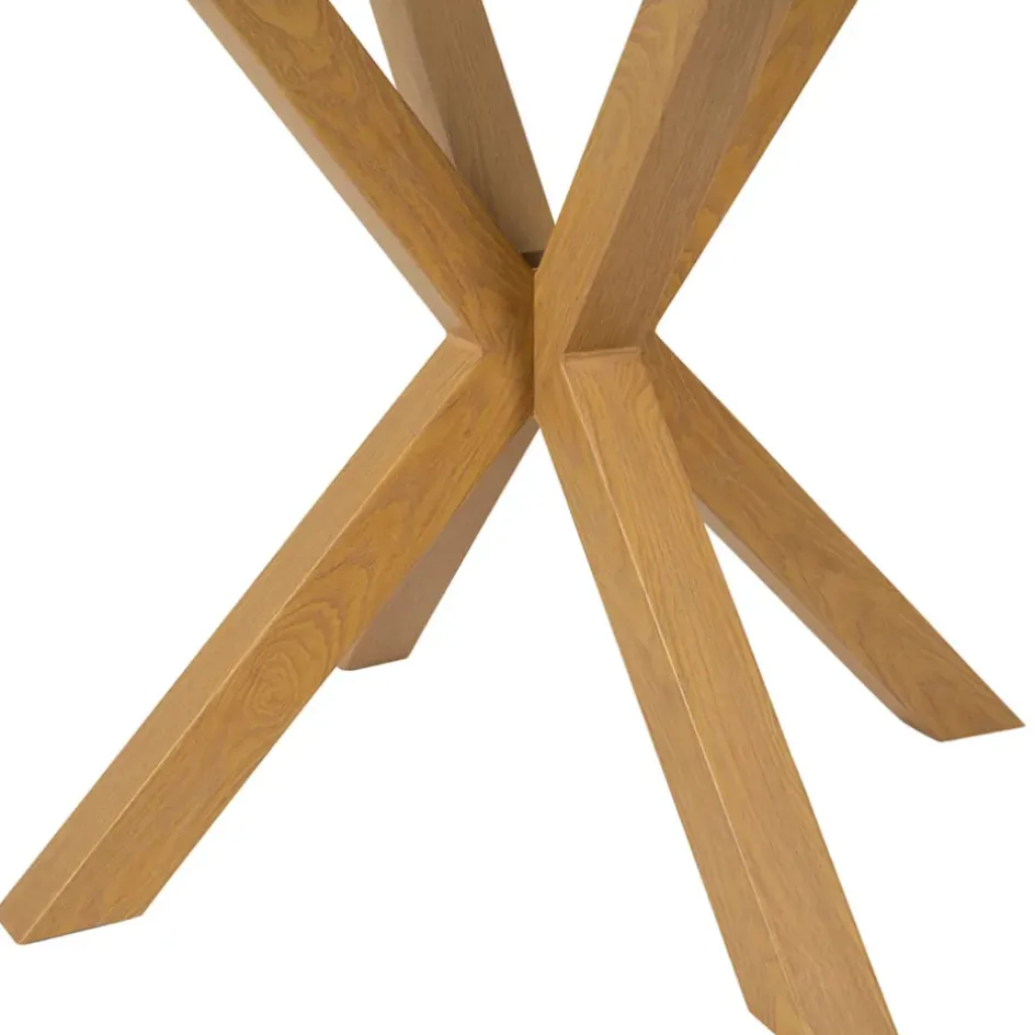 Fabrique de Styles Table De Salle À Manger*Table à manger ronde en verre trempé et métal d119cm - Adela