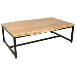 Fabrique de Styles Table Basses*Table basse en acacia et pieds en fer noir - Brooklyn