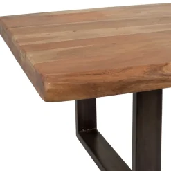 Fabrique de Styles Table Basses*Table basse en acacia massif et pieds en fer noir 130x70cm - Factory