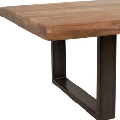 Fabrique de Styles Table Basses*Table basse en acacia massif et pieds en fer noir 130x70cm - Factory