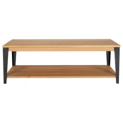 Fabrique de Styles Table Basses*Table basse en chêne massif et pieds acier L120cm - Manny