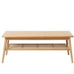 Fabrique de Styles Table Basses*Table basse en placage chêne et cannage l120cm - barrali