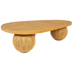 Fabrique de Styles Table Basses*Table basse en rotin et bambou 119x66cm - Tamba