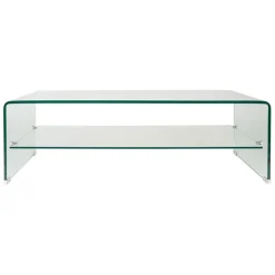 Fabrique de Styles Table Basses*Table basse en verre trempé 110x55cm - Adela