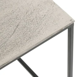 Fabrique de Styles Table Basses*Table basse gigogne carrée (lot de 2) en aluminium et fer - Felia