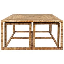 Fabrique de Styles Table Basses*Table basse gigogne (lot de 3) en rotin et fer - Pasil