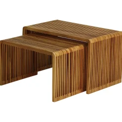 Fabrique de Styles Table Basses*Table basse gigogne (lot de 2) en teck - Soan