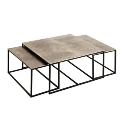 Fabrique de Styles Table Basses*Table basse gigogne (lot de 3) en fer - Félia