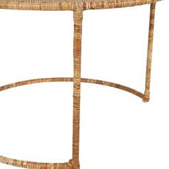 Fabrique de Styles Table Basses*Table basse gigogne ronde (lot de 2) en rotin et fer - Pasil