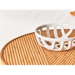 Fabrique de Styles Table Basses*Table basse (lot de 2) en bambou, rotin et pieds en fer noir - Saori