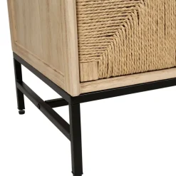 Fabrique de Styles Tables De Chevet*Table de chevet 1 porte en naturel et noir - Kenda