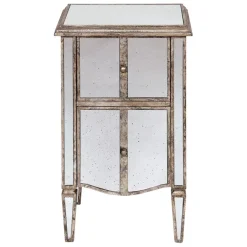 Fabrique de Styles Tables De Chevet*Table de chevet baroque en bois et miroir 2 tiroirs - Bois miroir