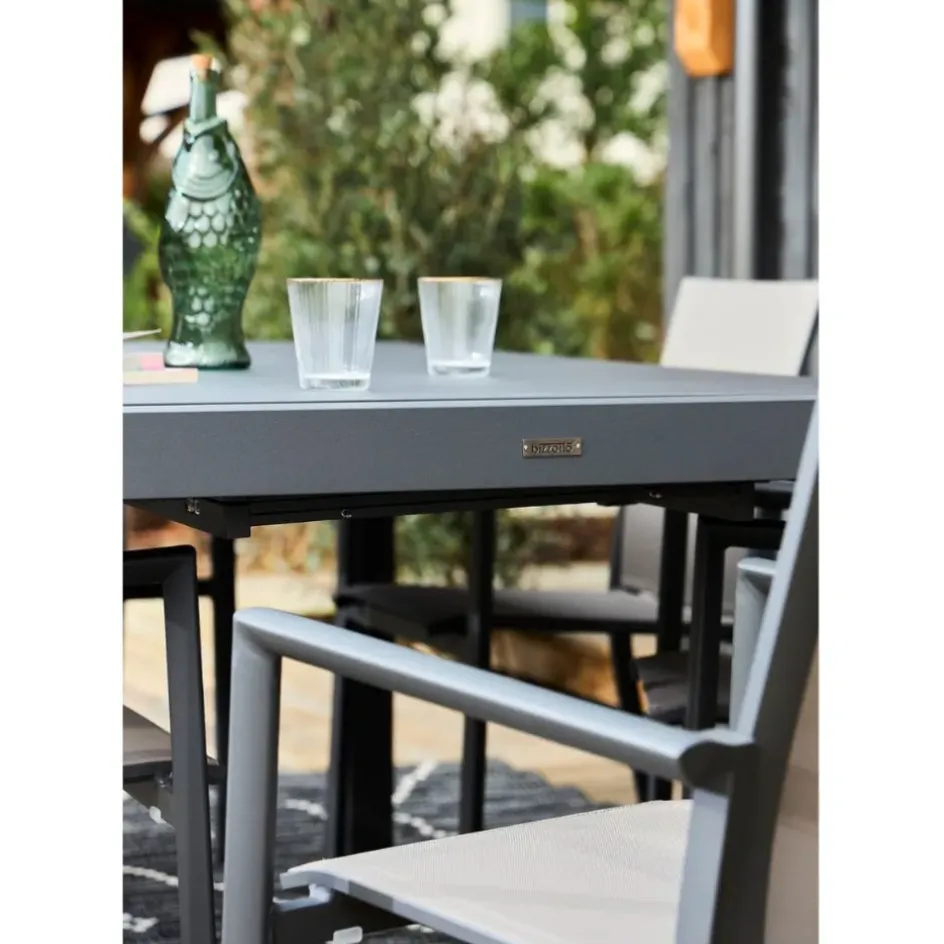 Enfant Fabrique de Styles Tables De Jardin|Jardin*Table de jardin avec allonge en aluminium 180(+60)x100cm - Kiplin