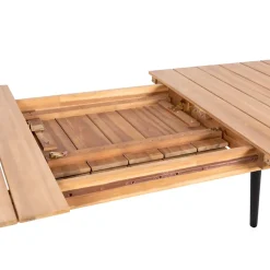 Enfant Fabrique de Styles Tables De Jardin|Jardin*Table de jardin avec rallonge en acacia écru 210-160x80cm - Santo