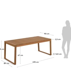 Enfant Fabrique de Styles Tables De Jardin|Jardin*Table de jardin en bois d'acacia 190x90cm - Emili