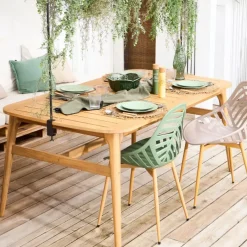 Enfant Fabrique de Styles Tables De Jardin|Jardin*Table de jardin extensible en acacia 180(+40cm)x100cm - Cavalo