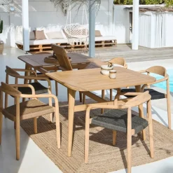 Enfant Fabrique de Styles Tables De Jardin|Jardin*Table de jardin extensible en acacia 180(+40cm)x100cm - Cavalo