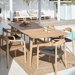 Enfant Fabrique de Styles Tables De Jardin|Jardin*Table de jardin extensible en acacia 180(+40cm)x100cm - Cavalo
