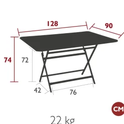 Enfant Fabrique de Styles Tables De Jardin|Jardin*Table de jardin pliante en acier - Bistro