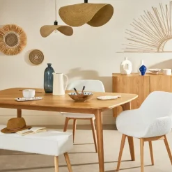 Fabrique de Styles Table De Salle À Manger*Table de repas avec allonge intégrée en chene naturel 180(+50)x100xh76cm - Sublime