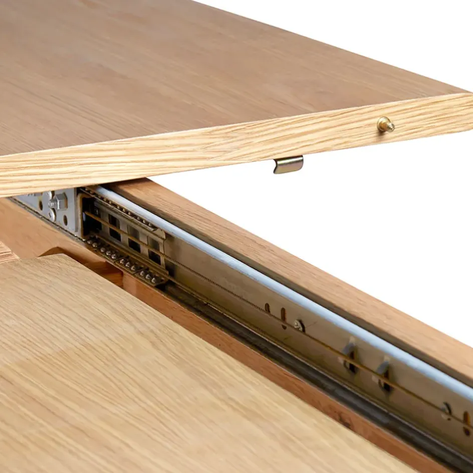 Fabrique de Styles Table De Salle À Manger*Table de repas avec allonge intégrée en chene naturel 180(+50)x100xh76cm - Sublime