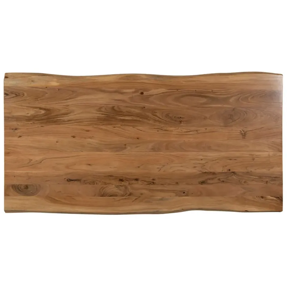 Fabrique de Styles Table De Salle À Manger*Table de repas en acacia et pieds en fer noir 180x90cm - Brooklyn