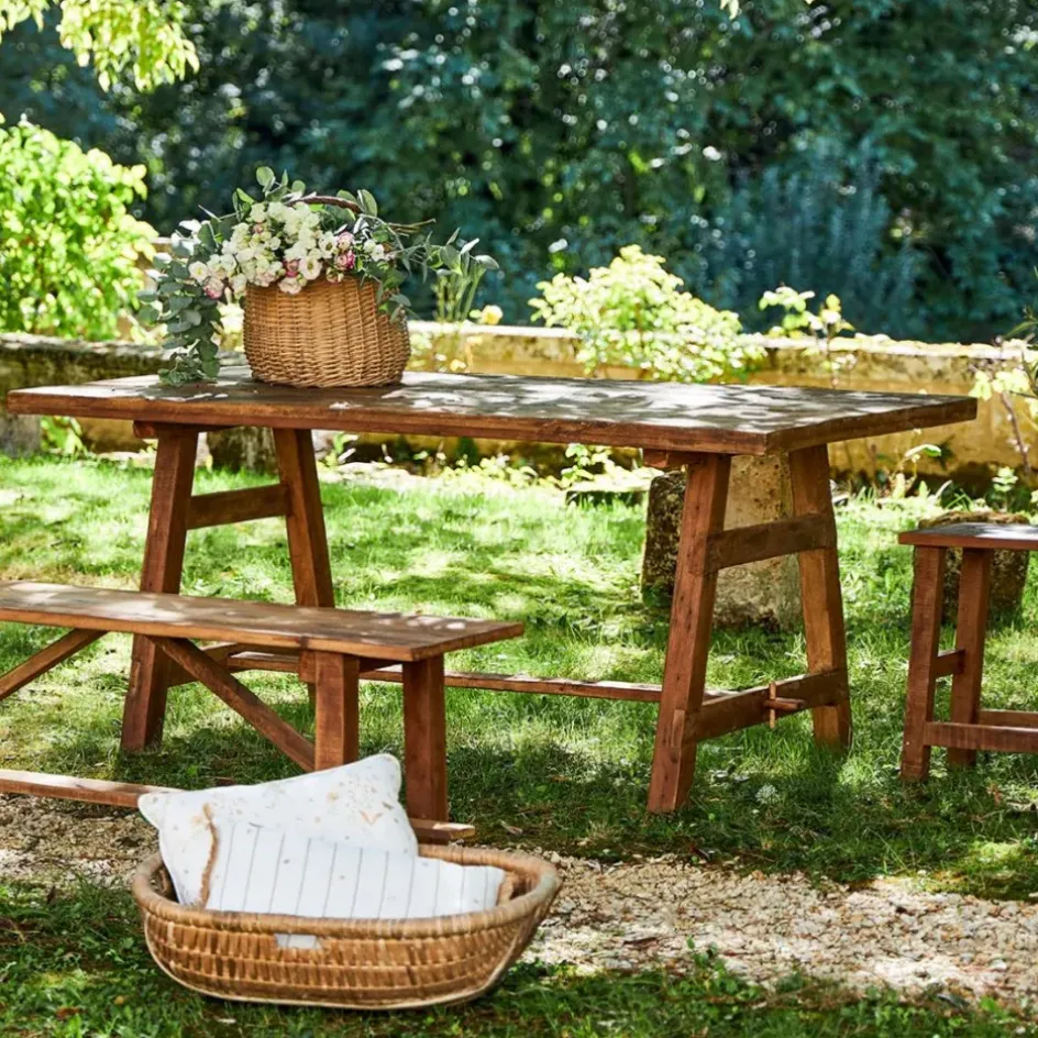 Fabrique de Styles Table De Salle À Manger*Table de salle a manger rectangle en bois recyclé 180x90cm - Campagne