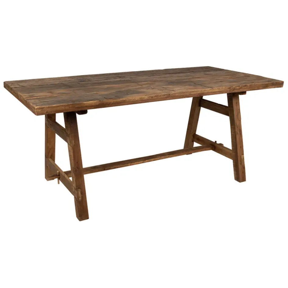 Fabrique de Styles Table De Salle À Manger*Table de salle a manger rectangle en bois recyclé 180x90cm - Campagne