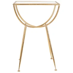 Fabrique de Styles Bouts De Canapé Et Tables D'appoint*Table d'appoint en fer e et verre - Eluminea H60cm