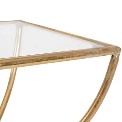 Fabrique de Styles Bouts De Canapé Et Tables D'appoint*Table d'appoint en fer e et verre - Eluminea H60cm