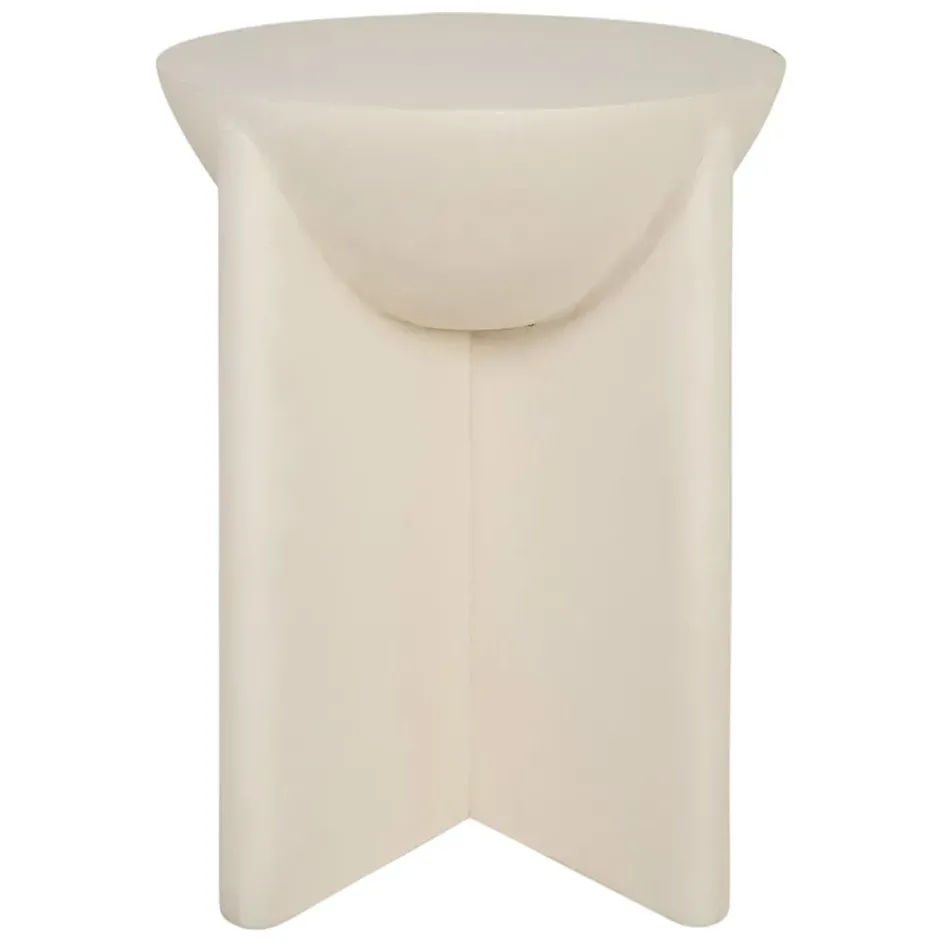 Fabrique de Styles Bouts De Canapé Et Tables D'appoint*Table d'appoint ronde effet béton ciré d40cm - Leros